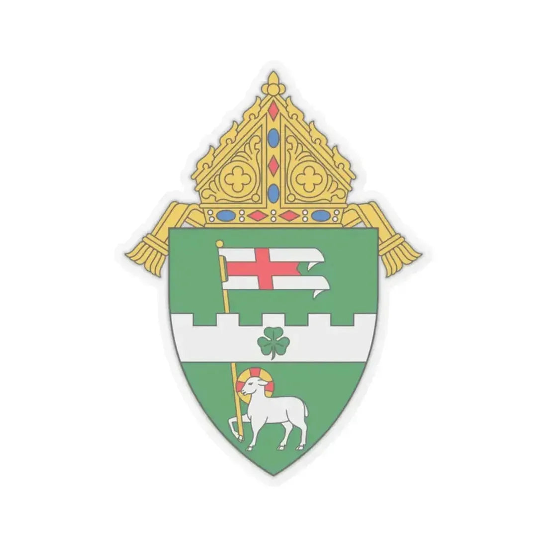 Diocese of Paterson - STICKER Vinyl Kiss-Cut Decal 2 Inch Transparent - The Sticker Space