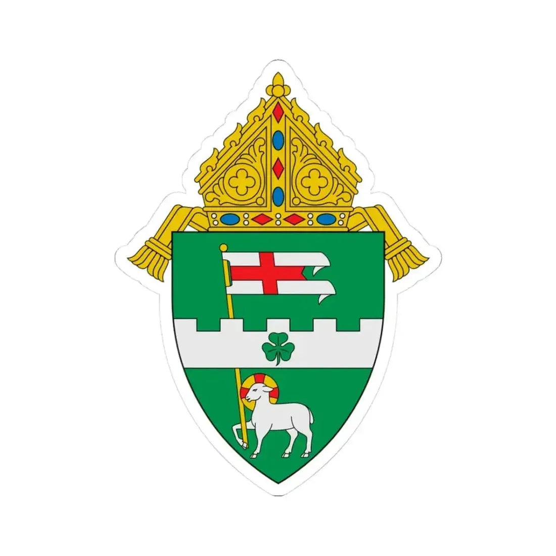Diocese of Paterson - STICKER Vinyl Kiss-Cut Decal 3 Inch White - The Sticker Space