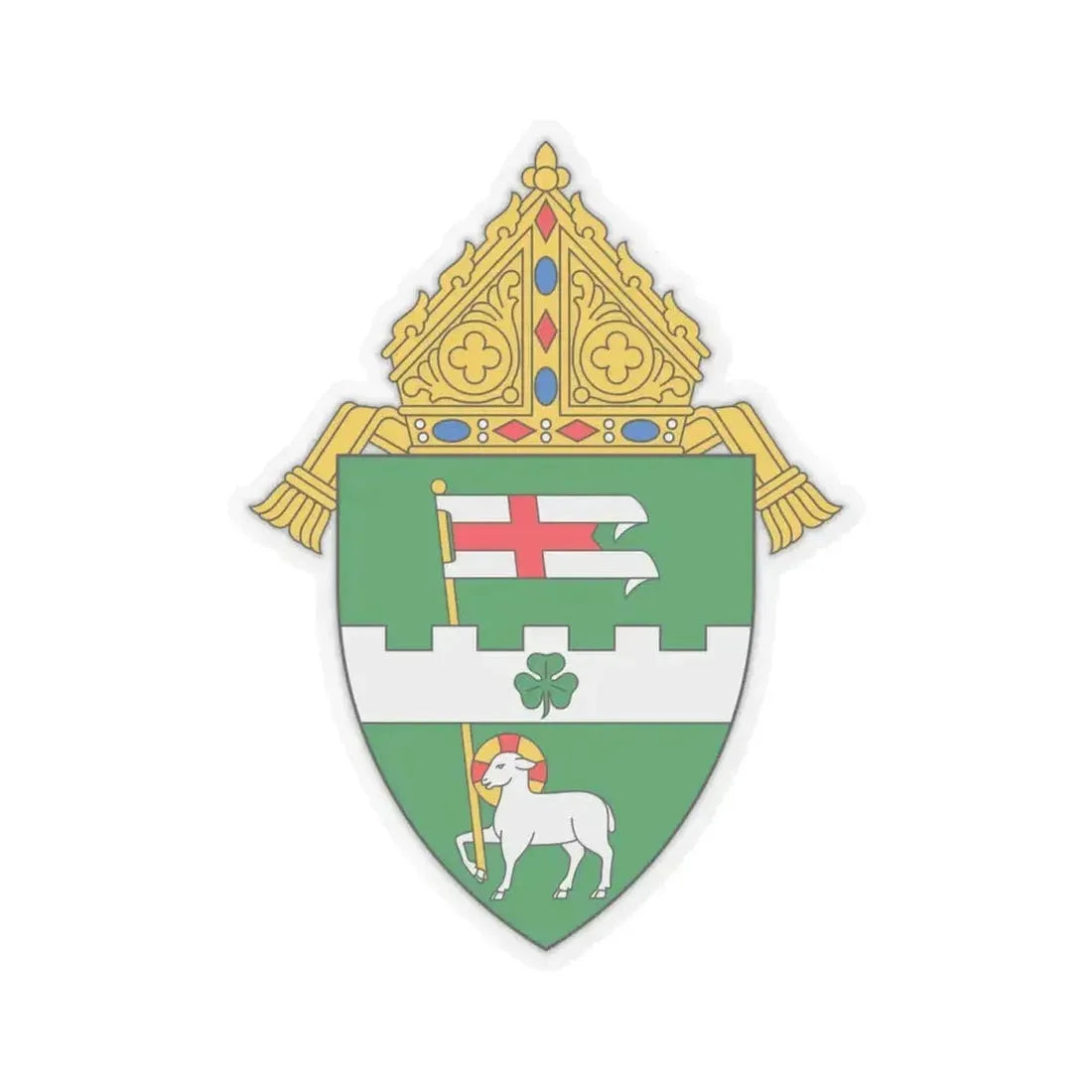 Diocese of Paterson - STICKER Vinyl Kiss-Cut Decal 4 Inch Transparent - The Sticker Space