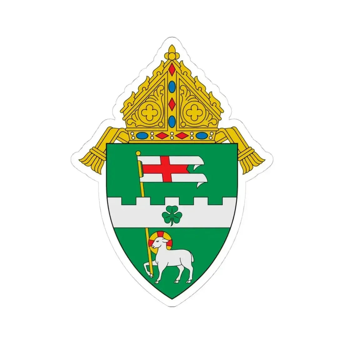 Diocese of Paterson - STICKER Vinyl Kiss-Cut Decal 4 Inch White - The Sticker Space
