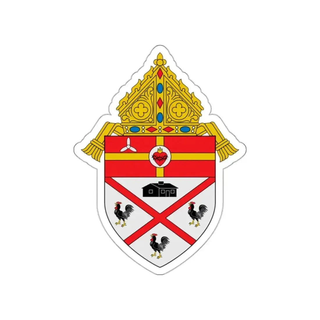 Diocese of Pensacola Tallahassee - STICKER Vinyl Die-Cut Decal White Die-Cut 2 Inch - The Sticker Space