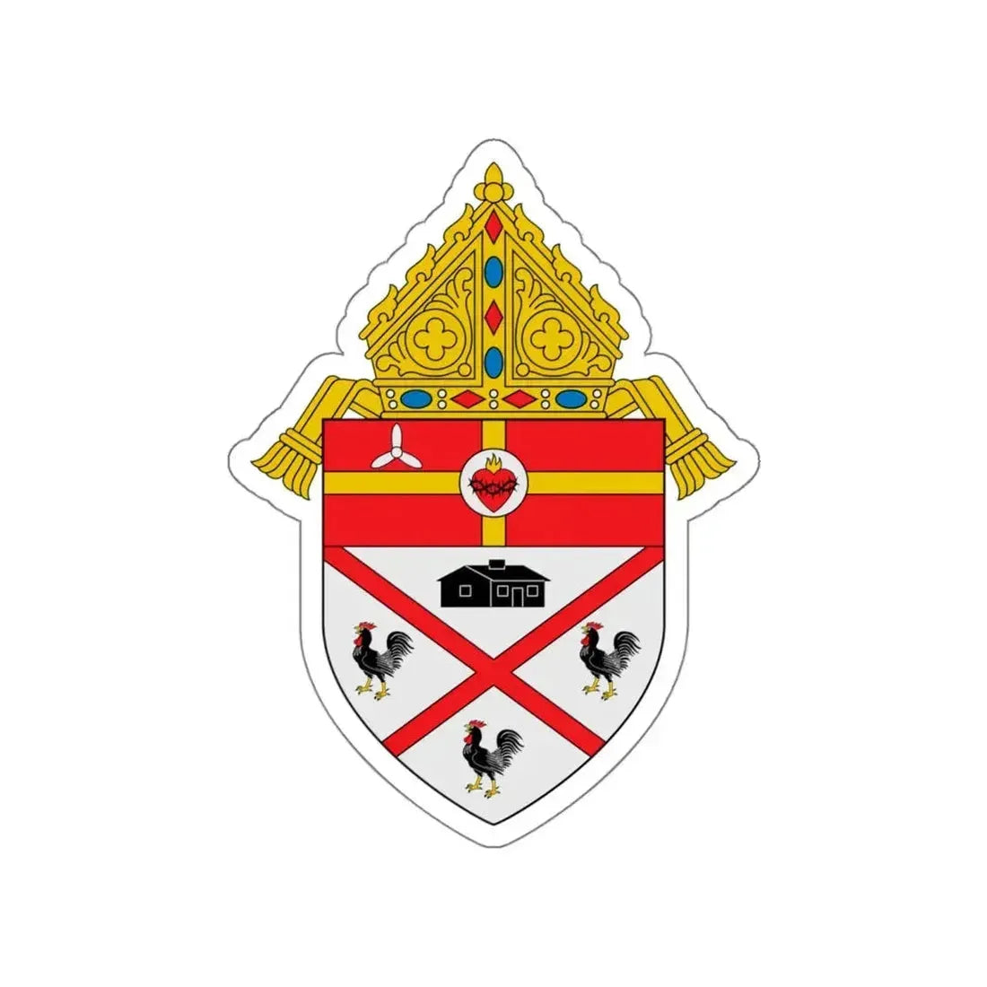 Diocese of Pensacola Tallahassee - STICKER Vinyl Die-Cut Decal White Die-Cut 5 Inch - The Sticker Space