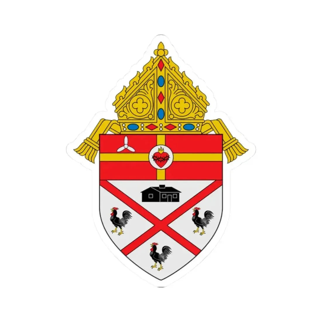 Diocese of Pensacola Tallahassee - STICKER Vinyl Kiss-Cut Decal 2 Inch White - The Sticker Space