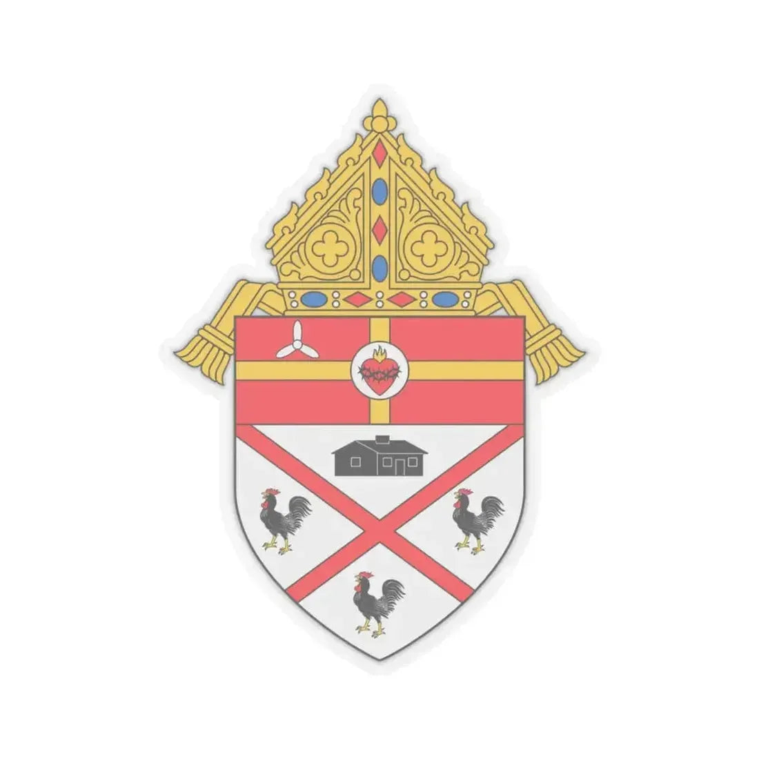 Diocese of Pensacola Tallahassee - STICKER Vinyl Kiss-Cut Decal 3 Inch Transparent - The Sticker Space