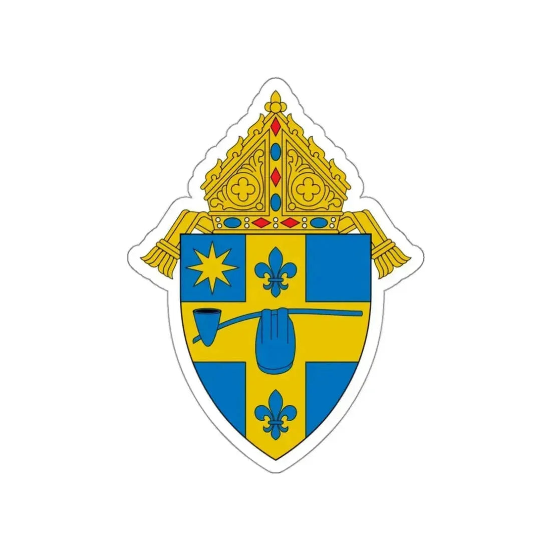 Diocese of Peoria - STICKER Vinyl Die-Cut Decal White Die-Cut 3 Inch - The Sticker Space