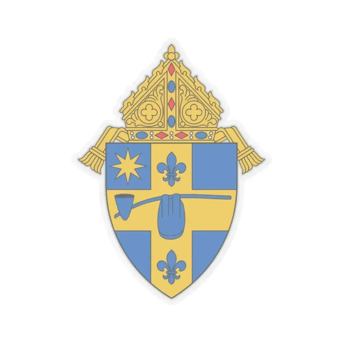 Diocese of Peoria - STICKER Vinyl Kiss-Cut Decal 2 Inch Transparent - The Sticker Space