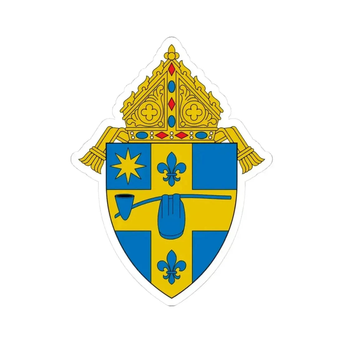 Diocese of Peoria - STICKER Vinyl Kiss-Cut Decal 3 Inch White - The Sticker Space