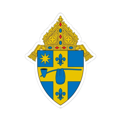 Diocese of Peoria - STICKER Vinyl Kiss-Cut Decal 4 Inch White - The Sticker Space