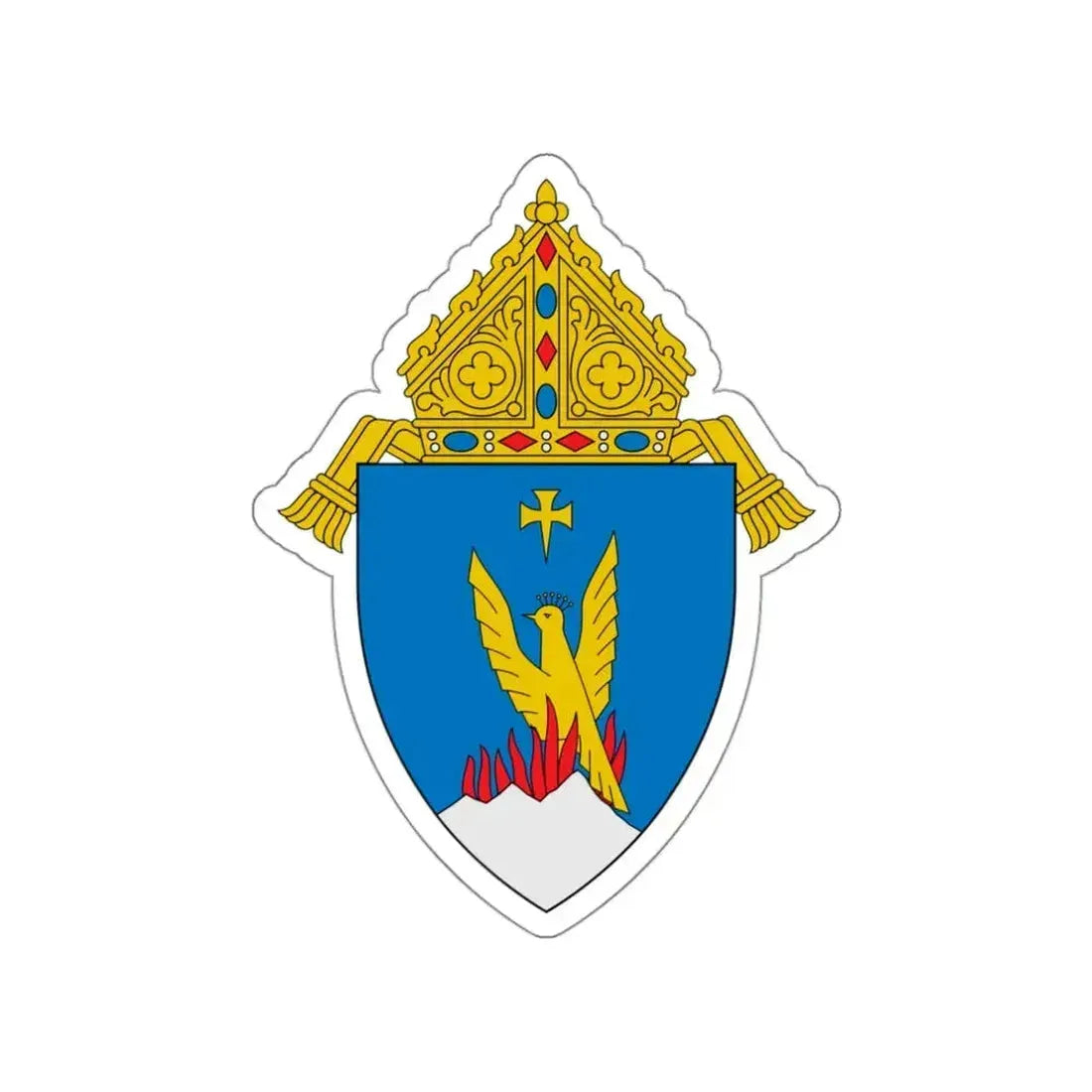 Diocese of Phoenix - STICKER Vinyl Die-Cut Decal White Die-Cut 3 Inch - The Sticker Space