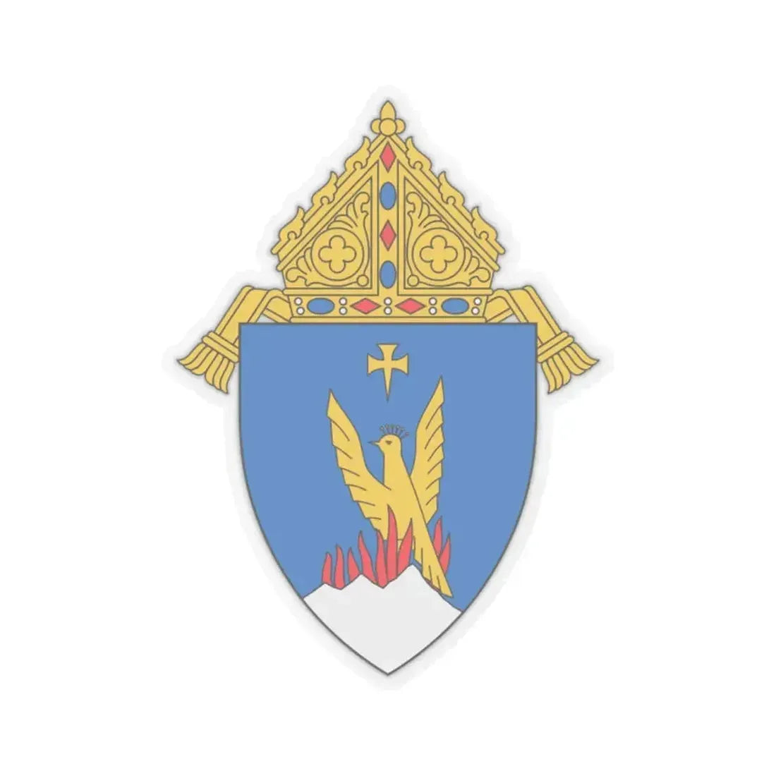 Diocese of Phoenix - STICKER Vinyl Kiss-Cut Decal 2 Inch Transparent - The Sticker Space