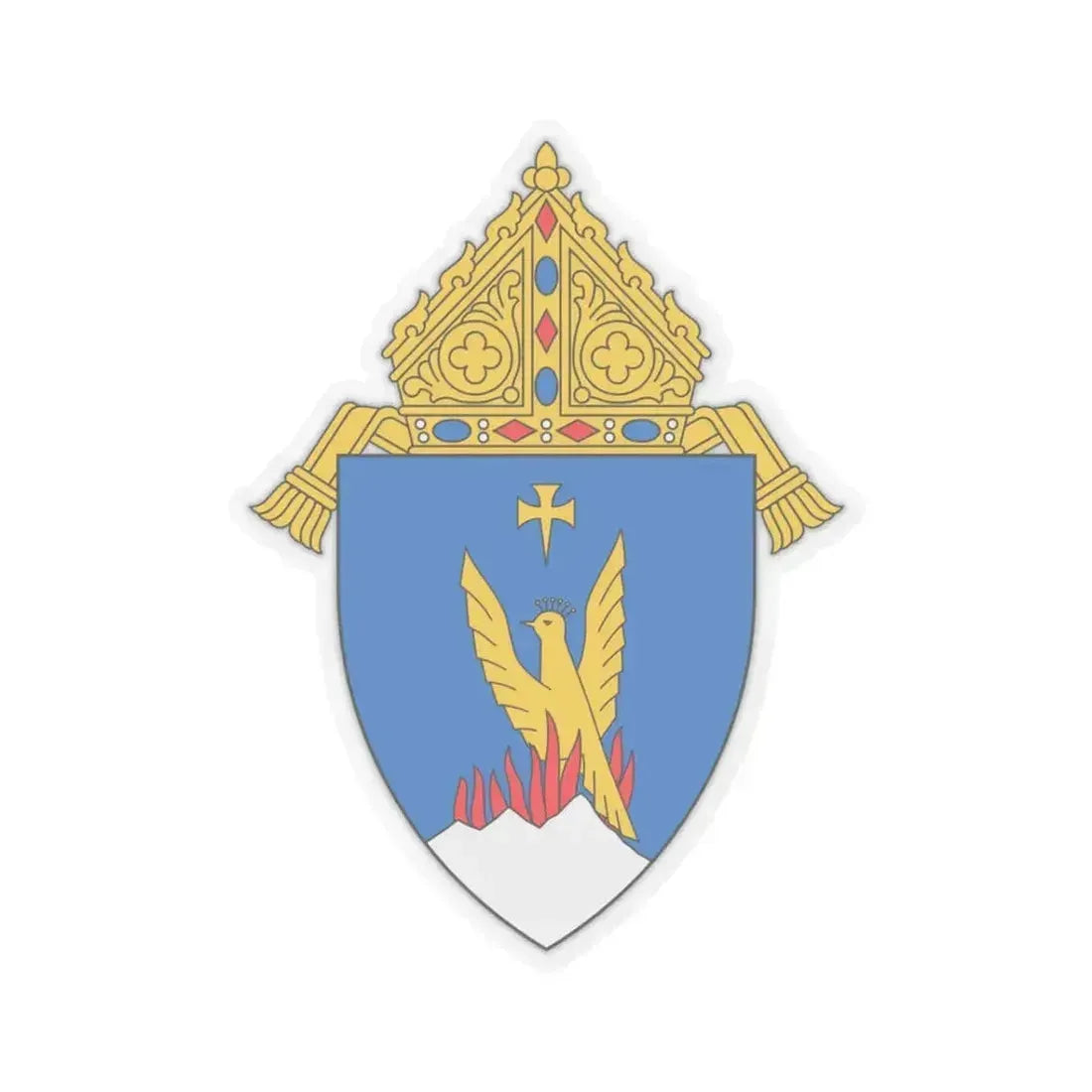 Diocese of Phoenix - STICKER Vinyl Kiss-Cut Decal 3 Inch Transparent - The Sticker Space