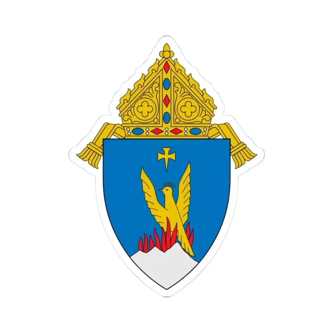 Diocese of Phoenix - STICKER Vinyl Kiss-Cut Decal 3 Inch White - The Sticker Space