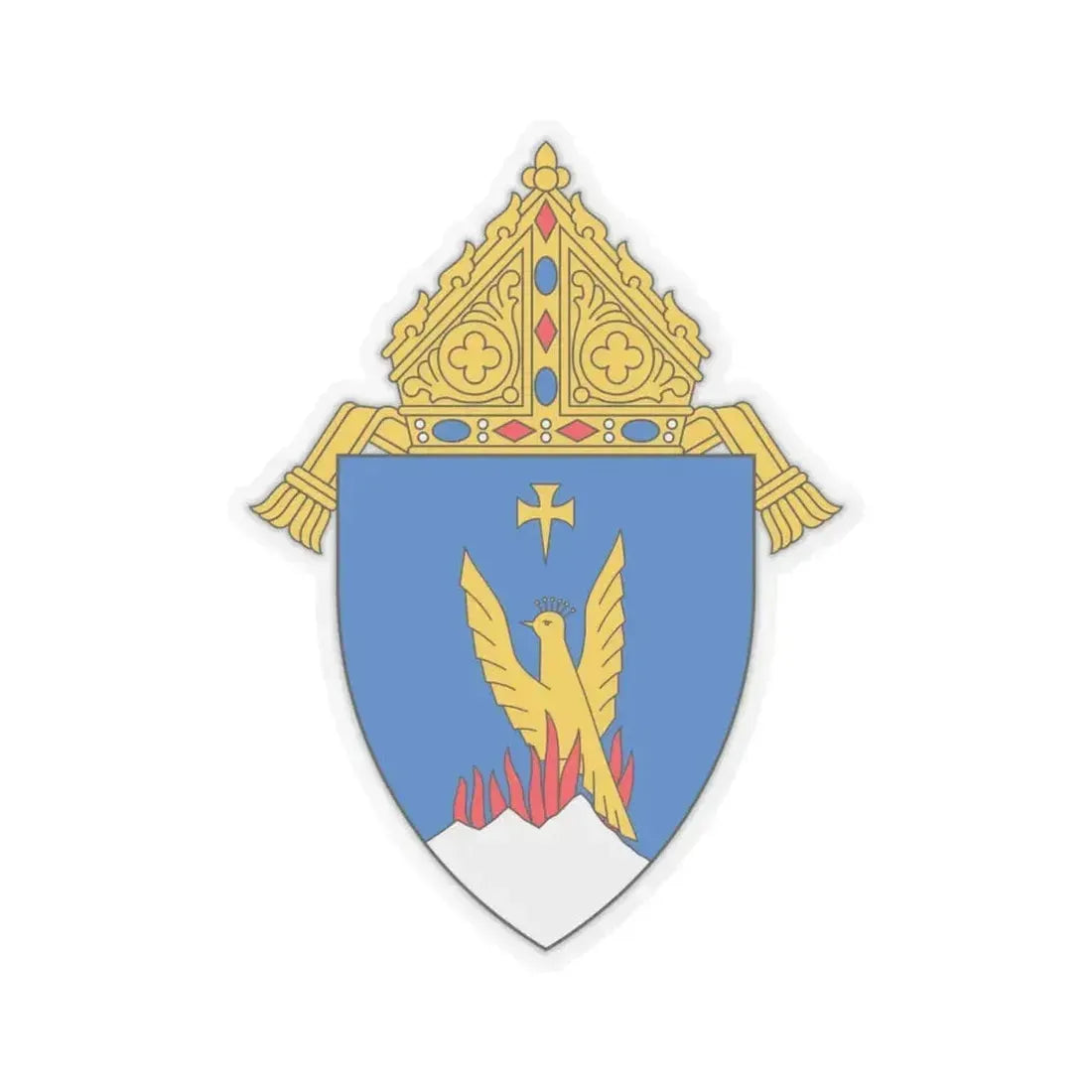 Diocese of Phoenix - STICKER Vinyl Kiss-Cut Decal 4 Inch Transparent - The Sticker Space