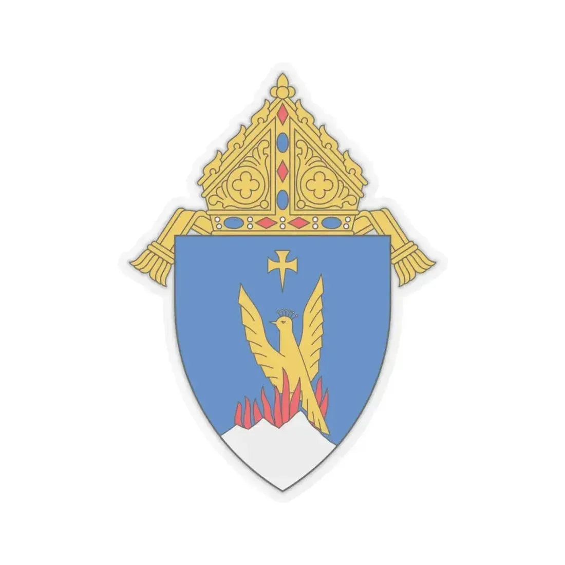 Diocese of Phoenix - STICKER Vinyl Kiss-Cut Decal 6 Inch Transparent - The Sticker Space