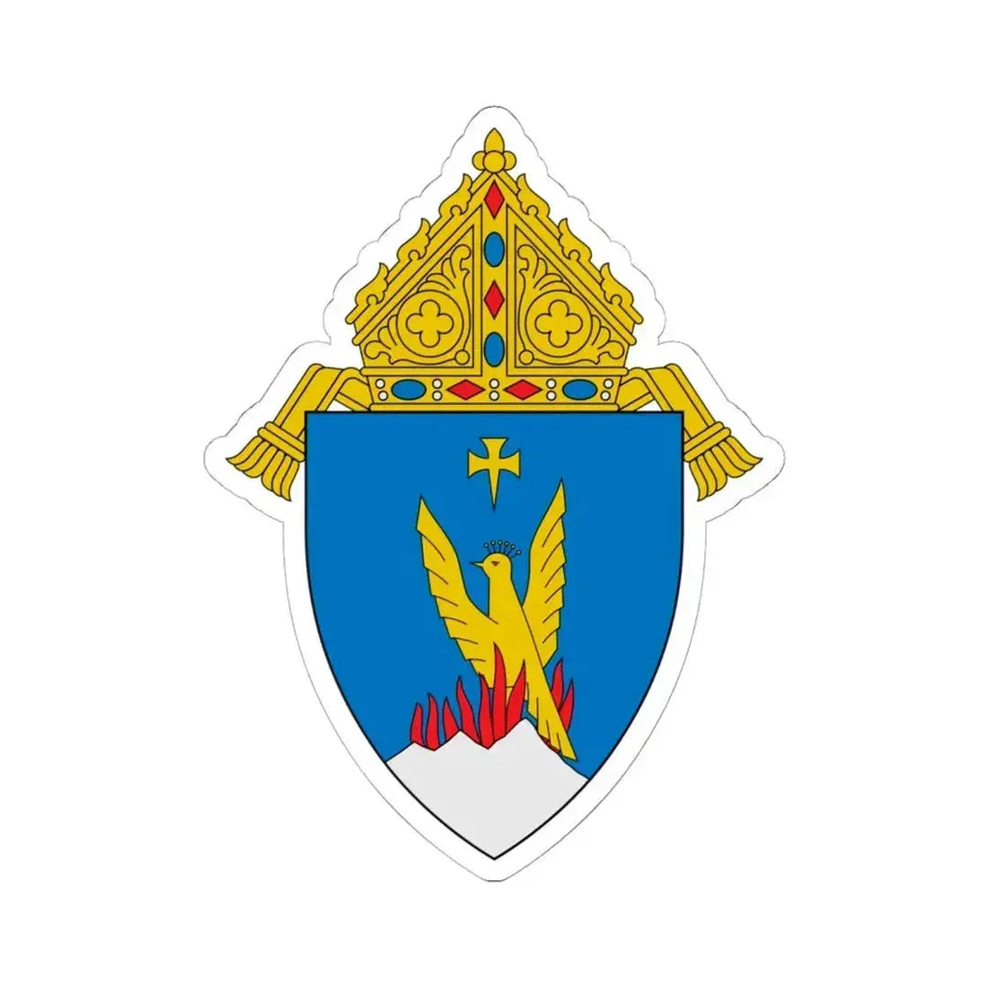 Diocese of Phoenix - STICKER Vinyl Kiss-Cut Decal 6 Inch White - The Sticker Space
