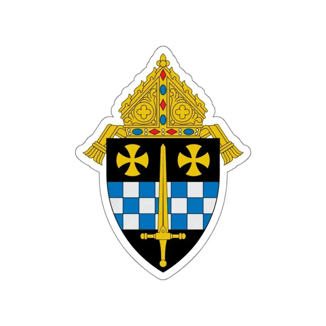 Diocese of Pittsburgh - STICKER Vinyl Die-Cut Decal White Die-Cut 4 Inch - The Sticker Space