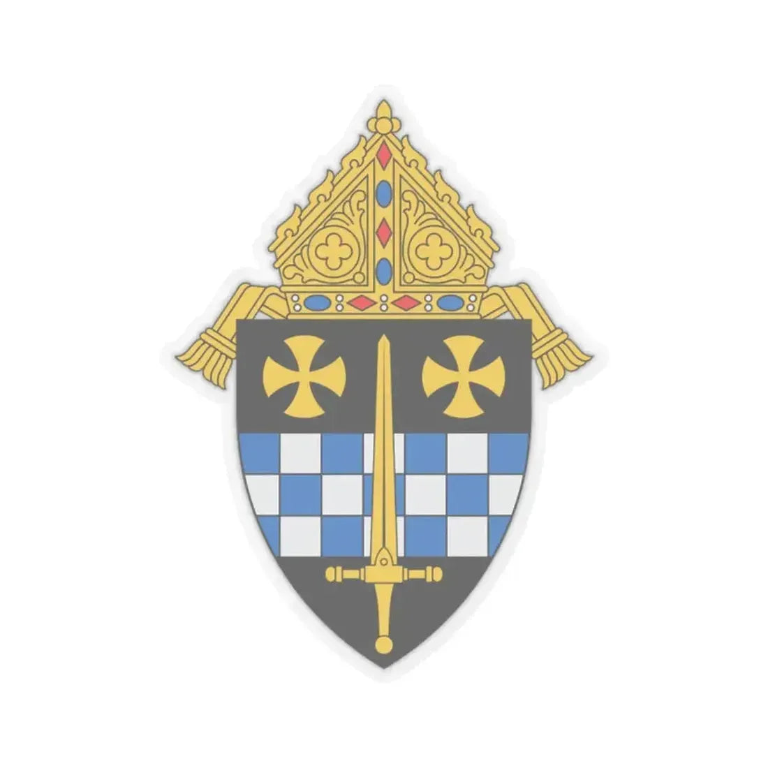 Diocese of Pittsburgh - STICKER Vinyl Kiss-Cut Decal 2 Inch Transparent - The Sticker Space