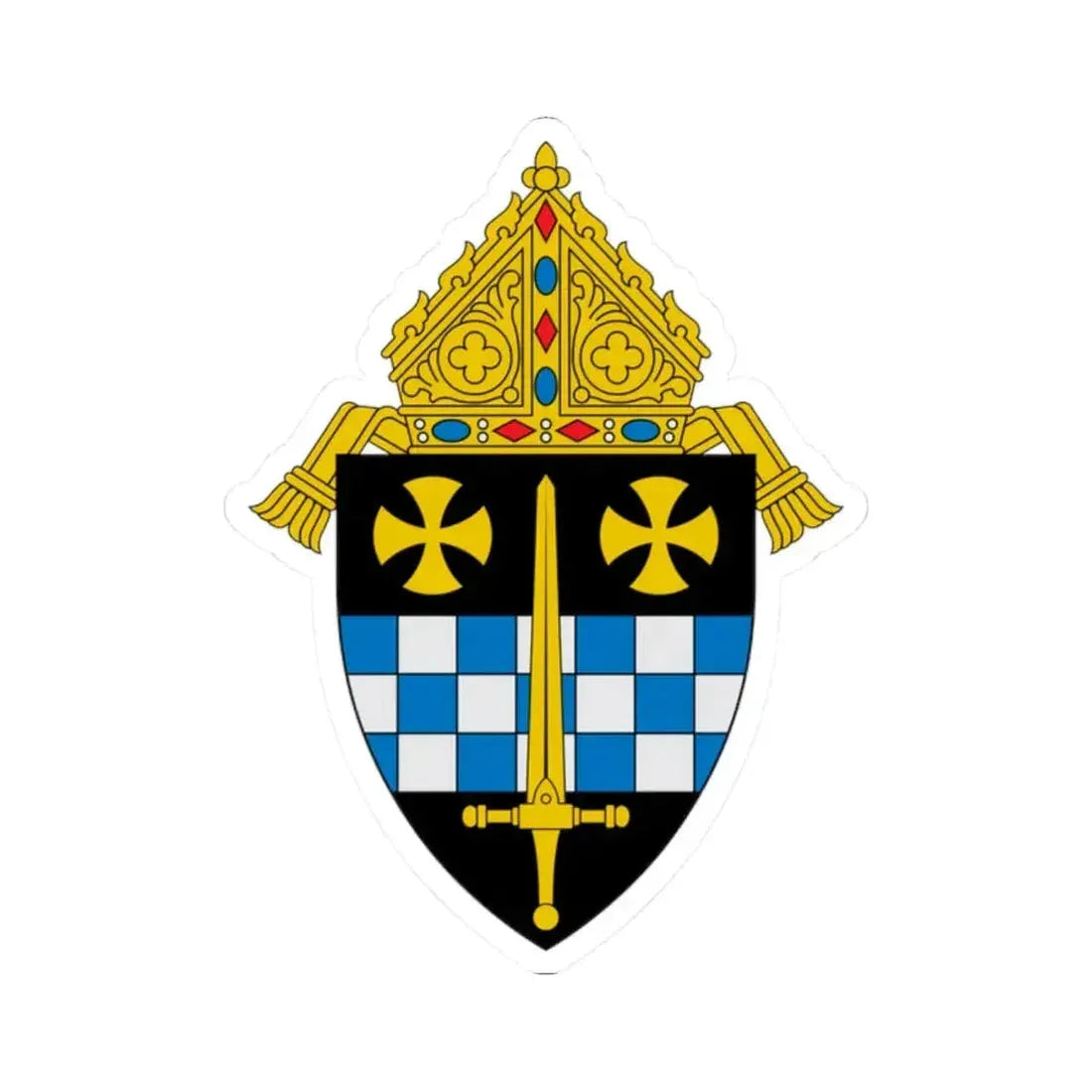 Diocese of Pittsburgh - STICKER Vinyl Kiss-Cut Decal 2 Inch White - The Sticker Space