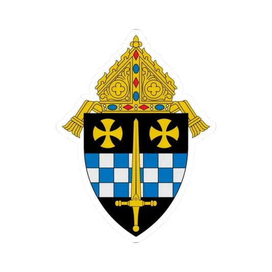 Diocese of Pittsburgh - STICKER Vinyl Kiss-Cut Decal 2 Inch White - The Sticker Space
