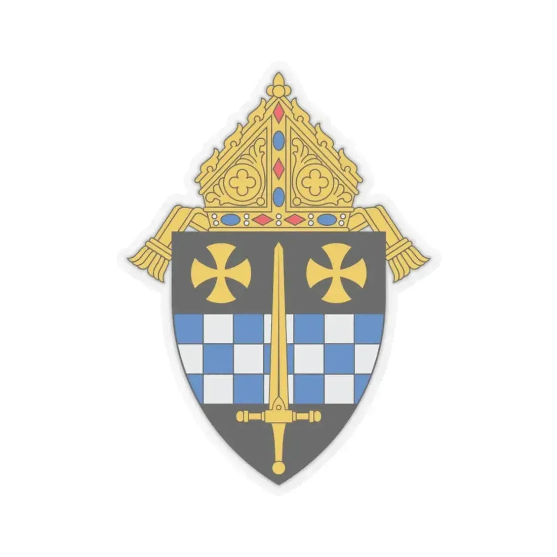 Diocese of Pittsburgh - STICKER Vinyl Kiss-Cut Decal 3 Inch Transparent - The Sticker Space