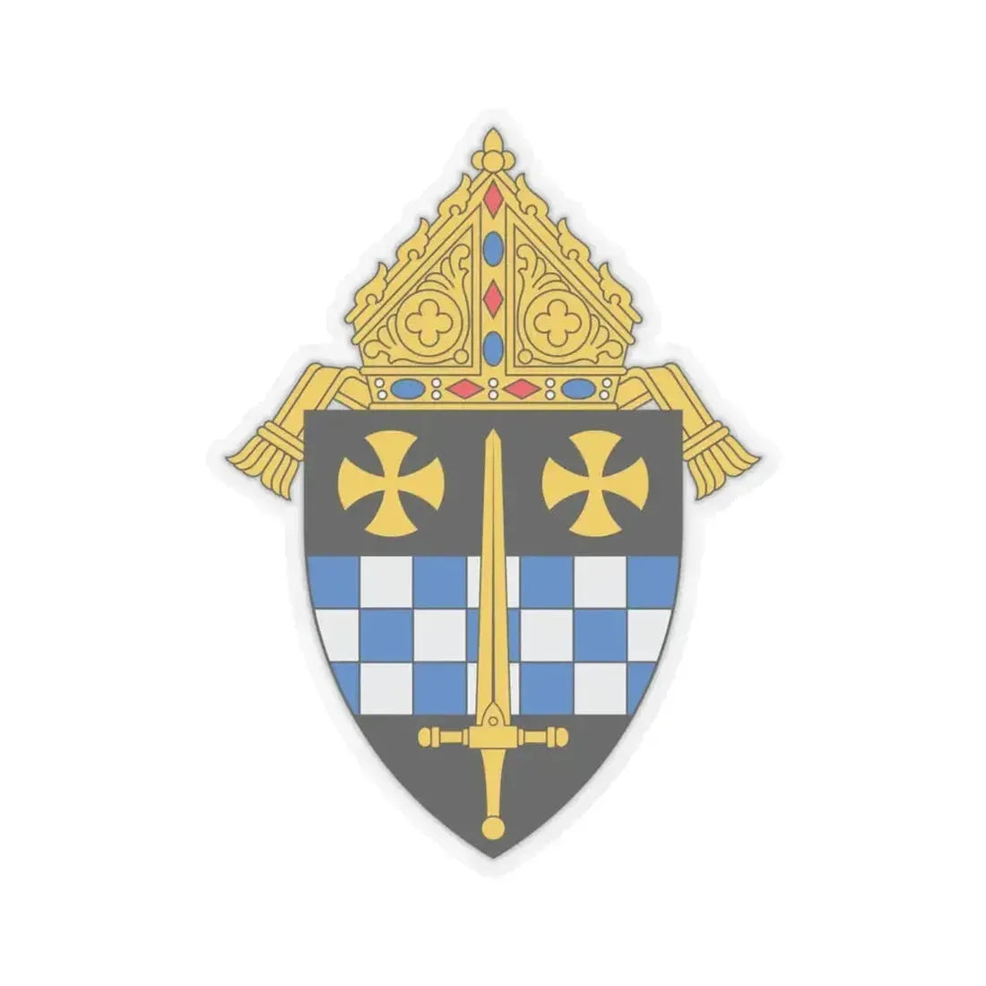Diocese of Pittsburgh - STICKER Vinyl Kiss-Cut Decal 6 Inch Transparent - The Sticker Space