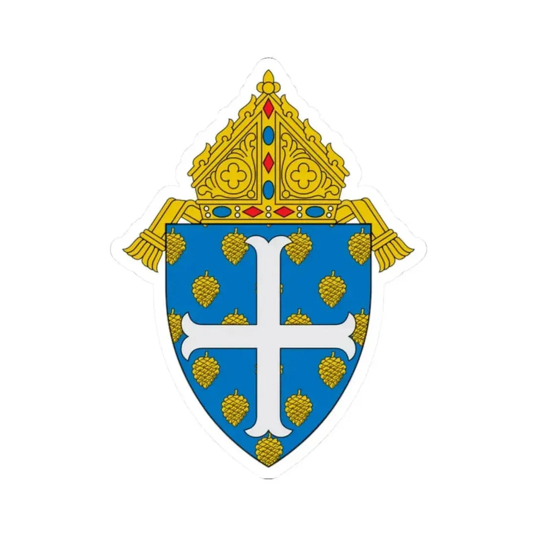 Diocese of Portland - STICKER Vinyl Kiss-Cut Decal 2 Inch White - The Sticker Space