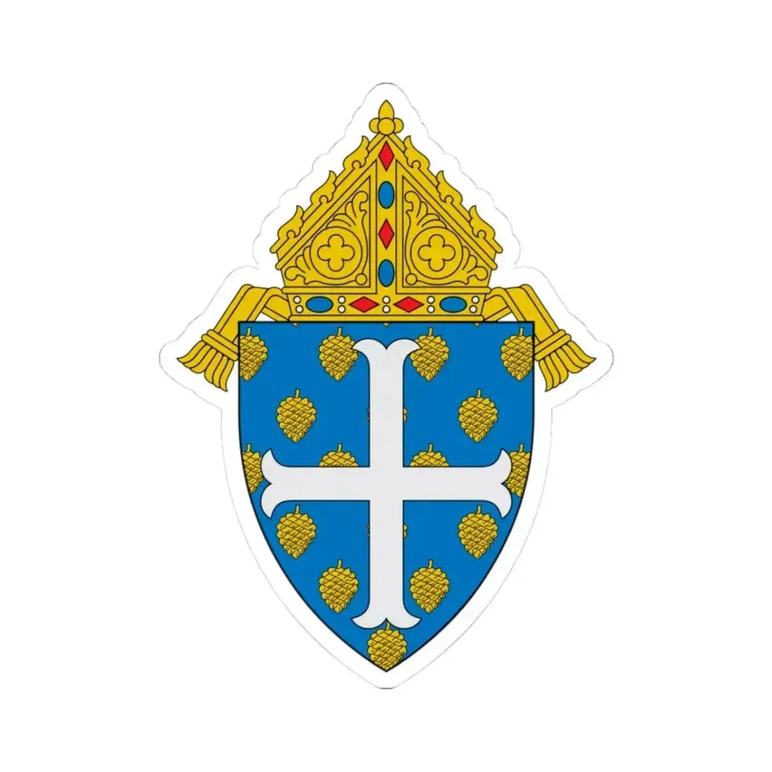 Diocese of Portland - STICKER Vinyl Kiss-Cut Decal 3 Inch White - The Sticker Space