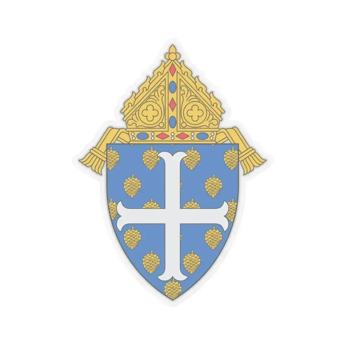 Diocese of Portland - STICKER Vinyl Kiss-Cut Decal 6 Inch Transparent - The Sticker Space