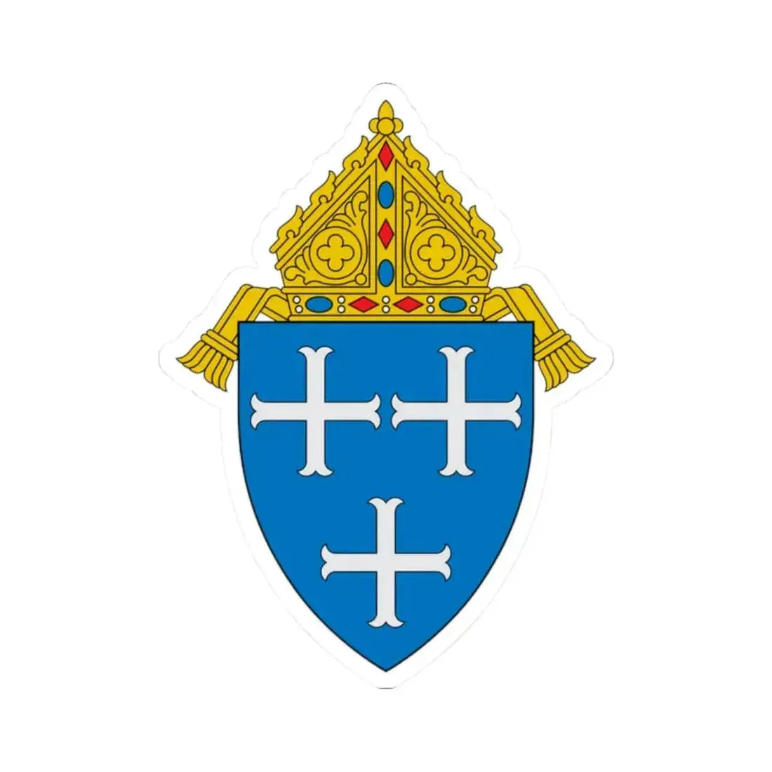 Diocese of Providence - STICKER Vinyl Kiss-Cut Decal 2 Inch White - The Sticker Space