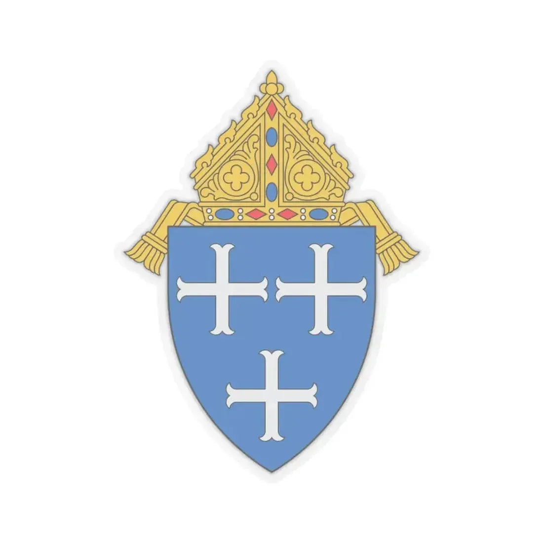 Diocese of Providence - STICKER Vinyl Kiss-Cut Decal 3 Inch Transparent - The Sticker Space