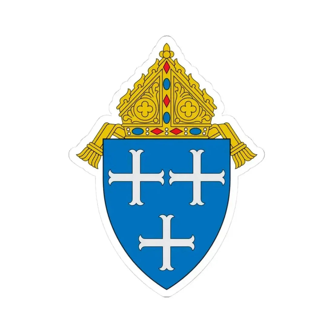 Diocese of Providence - STICKER Vinyl Kiss-Cut Decal 3 Inch White - The Sticker Space