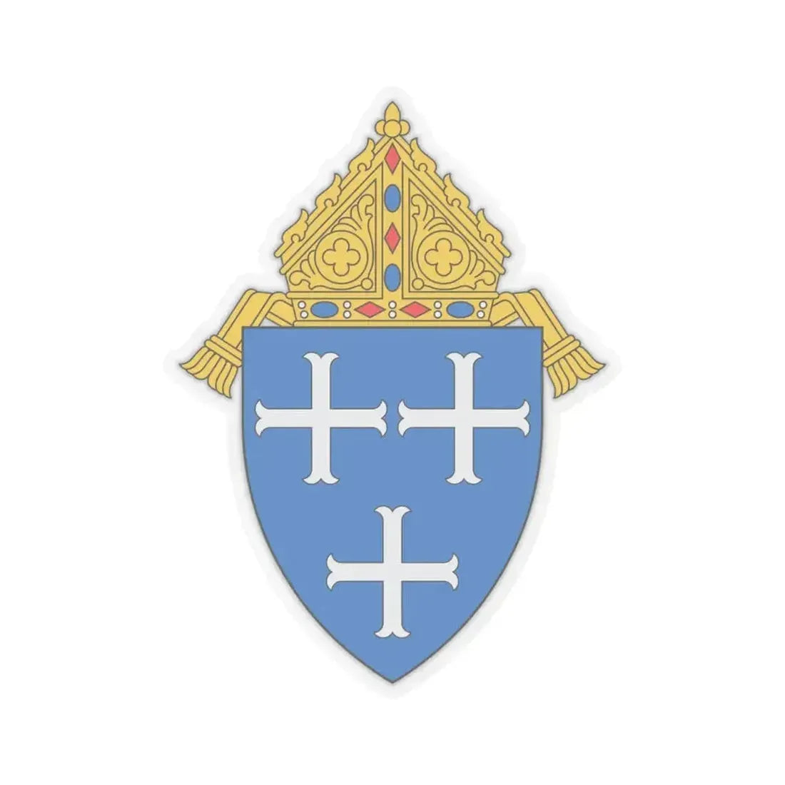 Diocese of Providence - STICKER Vinyl Kiss-Cut Decal 4 Inch Transparent - The Sticker Space