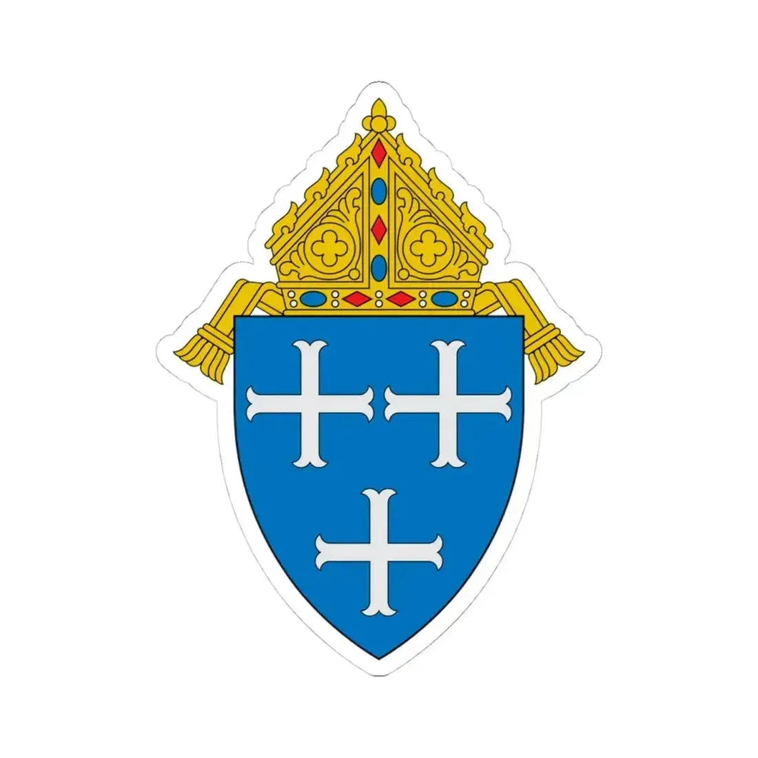 Diocese of Providence - STICKER Vinyl Kiss-Cut Decal 4 Inch White - The Sticker Space