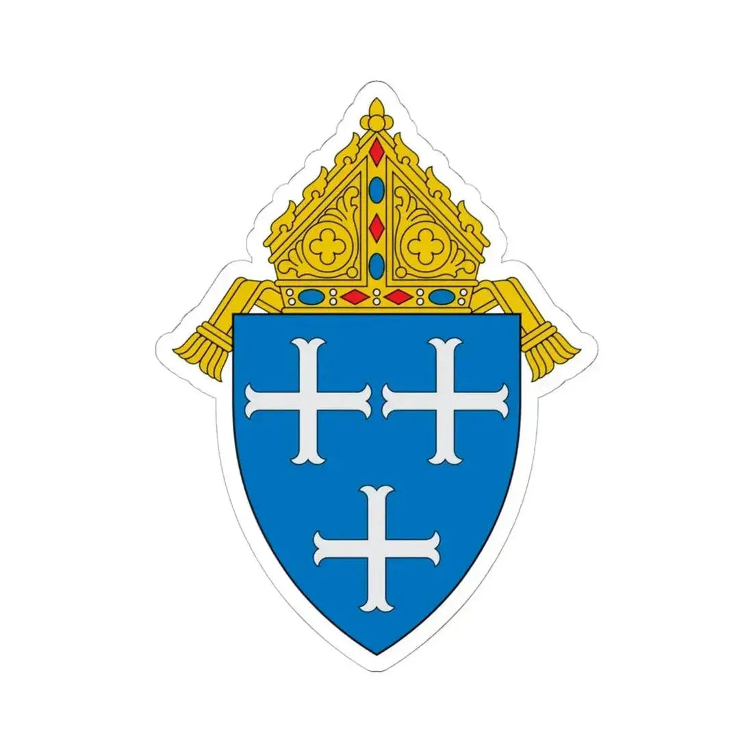 Diocese of Providence - STICKER Vinyl Kiss-Cut Decal 6 Inch White - The Sticker Space