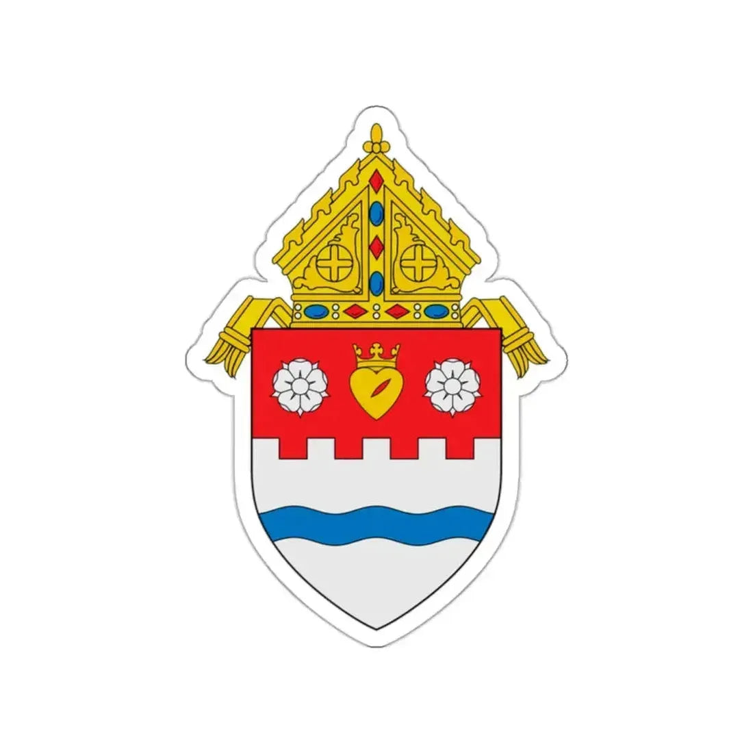 Diocese of Pueblo - STICKER Vinyl Die-Cut Decal White Die-Cut 2 Inch - The Sticker Space