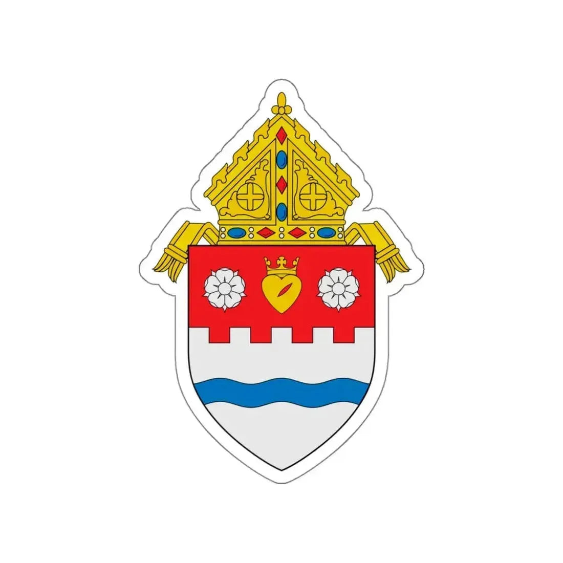 Diocese of Pueblo - STICKER Vinyl Die-Cut Decal White Die-Cut 6 Inch - The Sticker Space