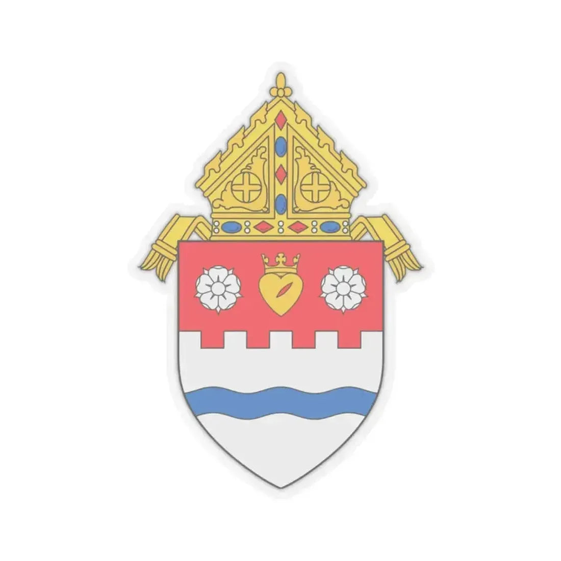 Diocese of Pueblo - STICKER Vinyl Kiss-Cut Decal 2 Inch Transparent - The Sticker Space