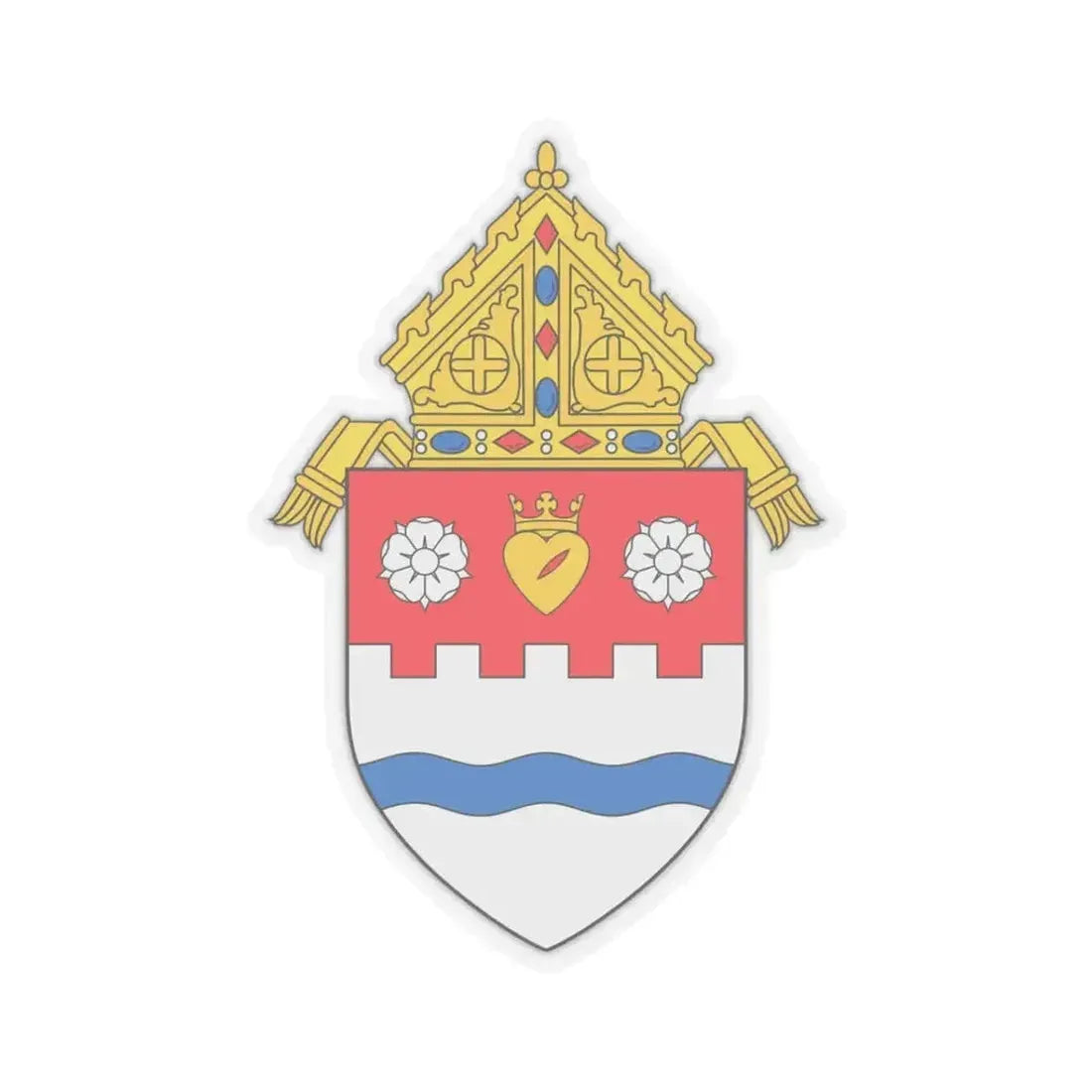 Diocese of Pueblo - STICKER Vinyl Kiss-Cut Decal 3 Inch Transparent - The Sticker Space