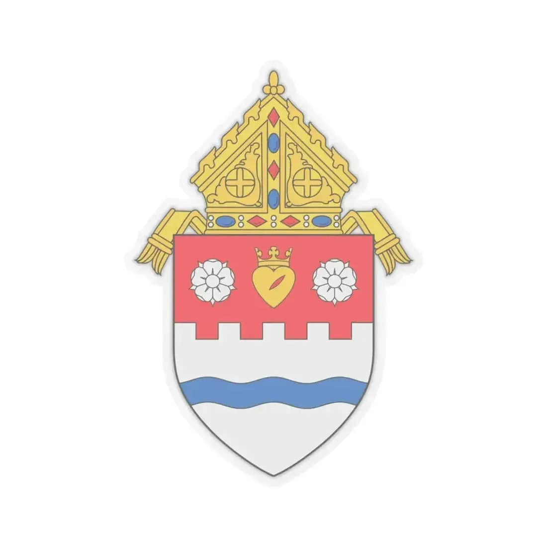 Diocese of Pueblo - STICKER Vinyl Kiss-Cut Decal 4 Inch Transparent - The Sticker Space