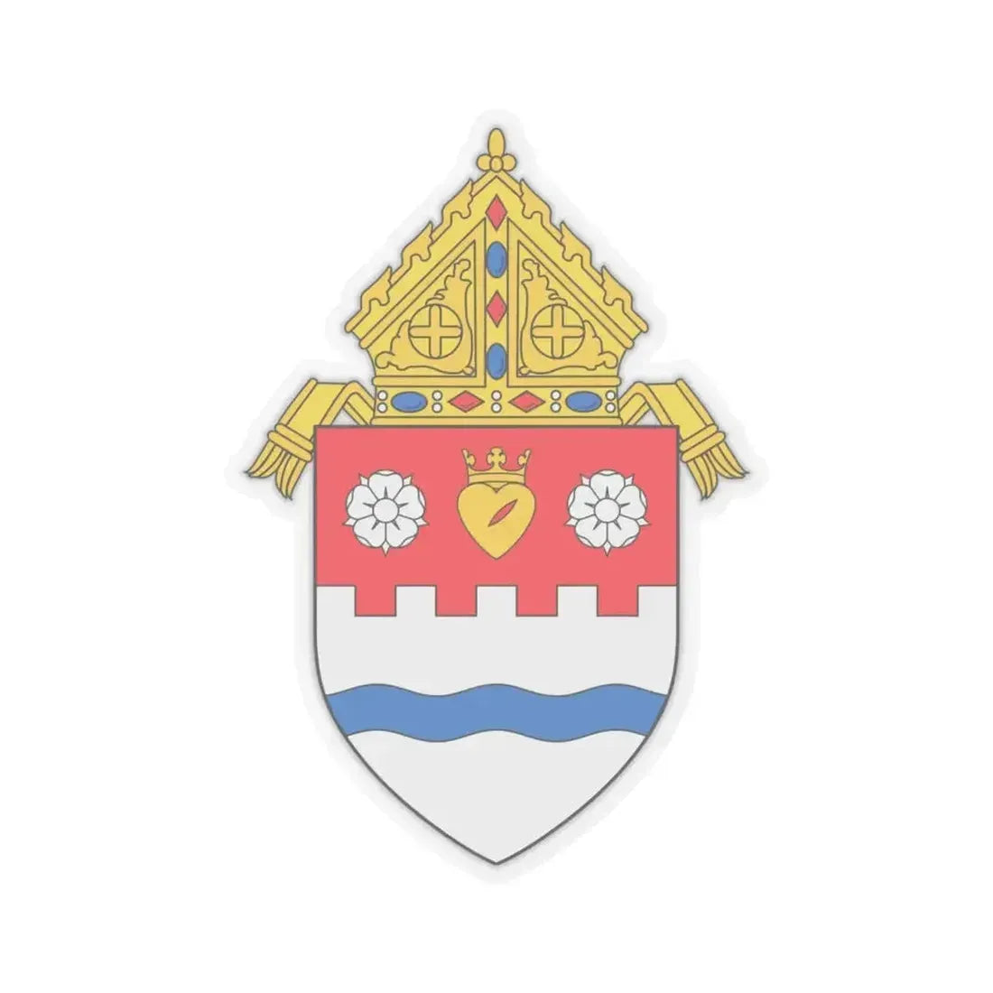 Diocese of Pueblo - STICKER Vinyl Kiss-Cut Decal 6 Inch Transparent - The Sticker Space