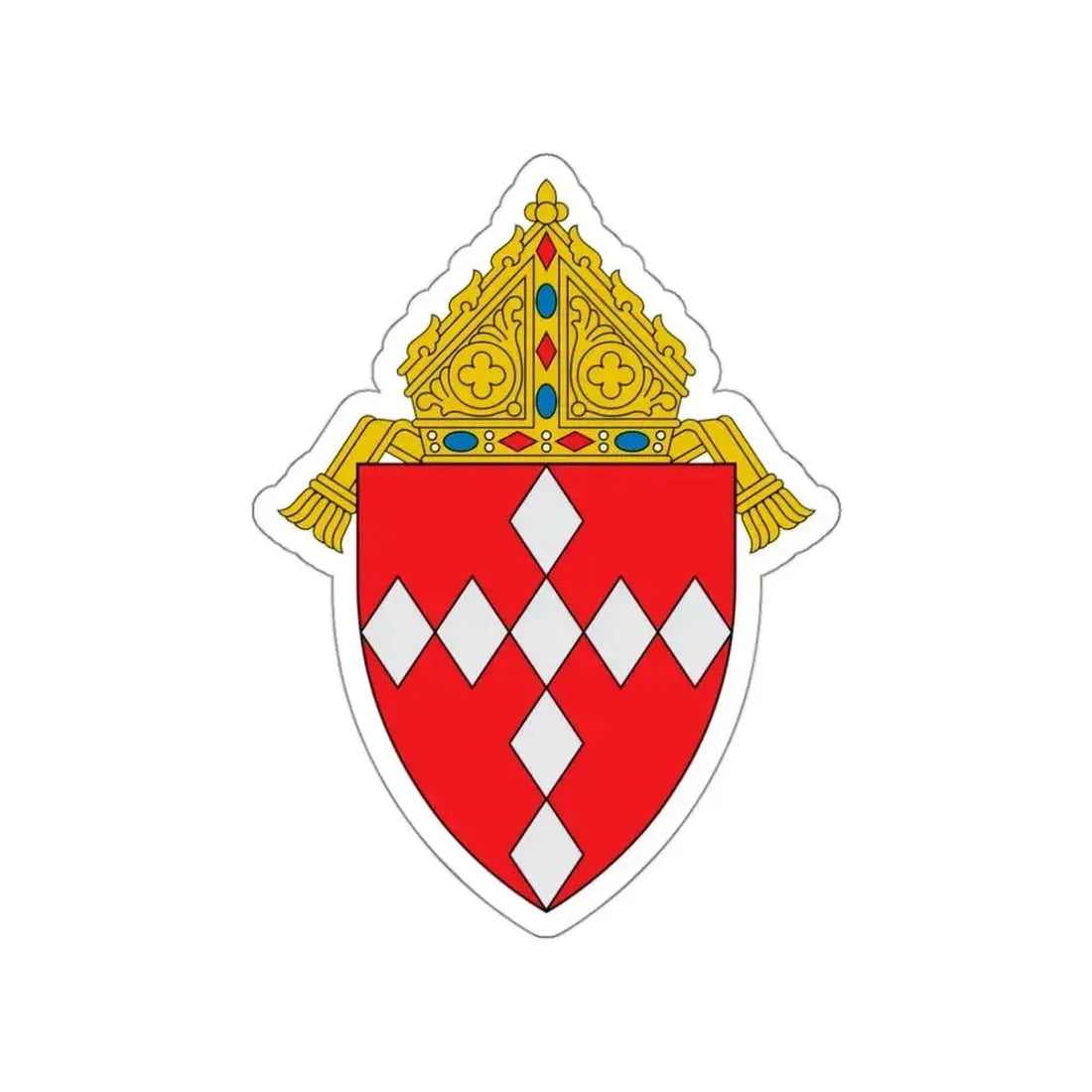 Diocese of Raleigh - STICKER Vinyl Die-Cut Decal White Die-Cut 3 Inch - The Sticker Space