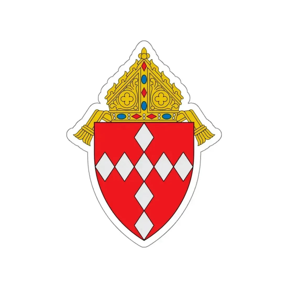 Diocese of Raleigh - STICKER Vinyl Die-Cut Decal White Die-Cut 6 Inch - The Sticker Space