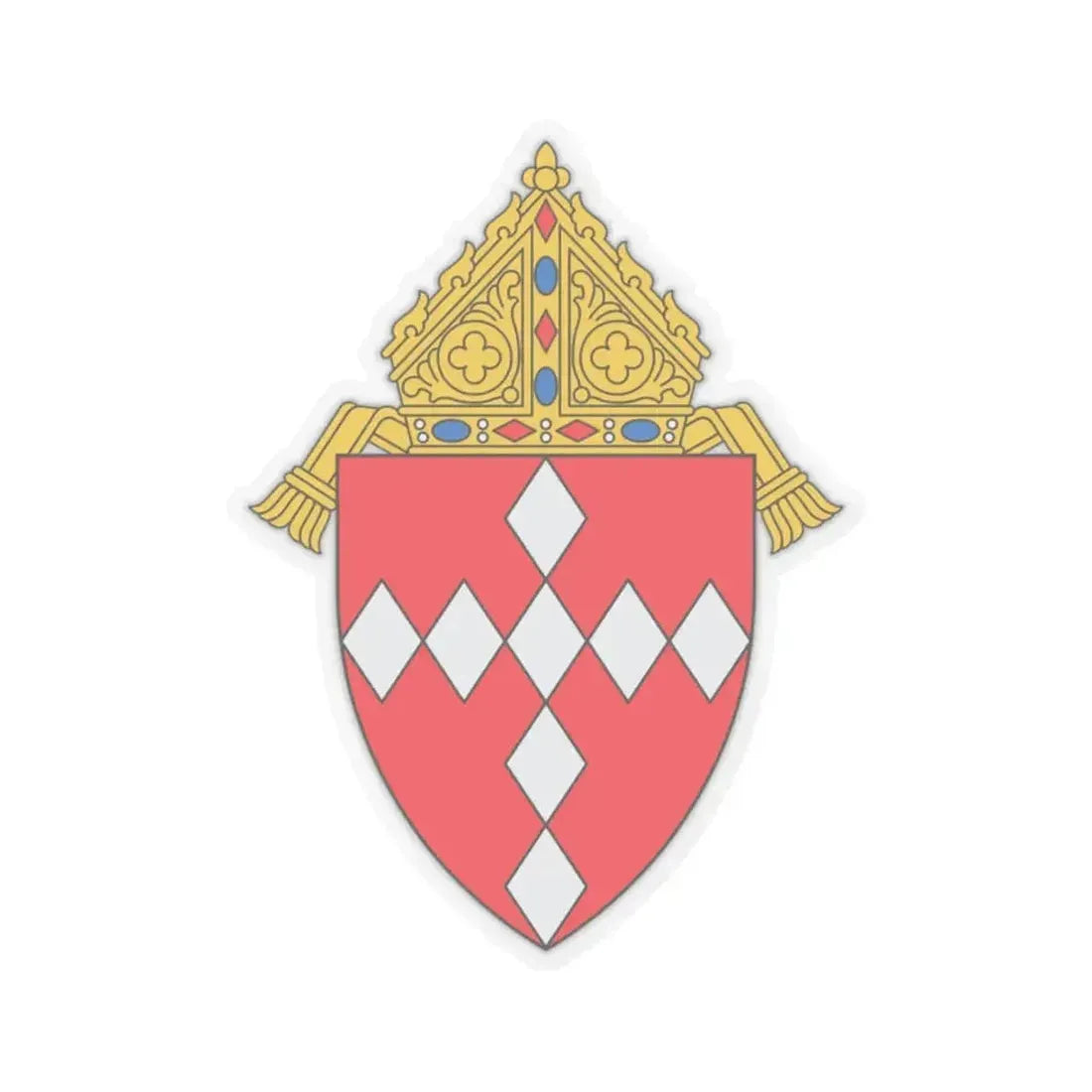 Diocese of Raleigh - STICKER Vinyl Kiss-Cut Decal 2 Inch Transparent - The Sticker Space