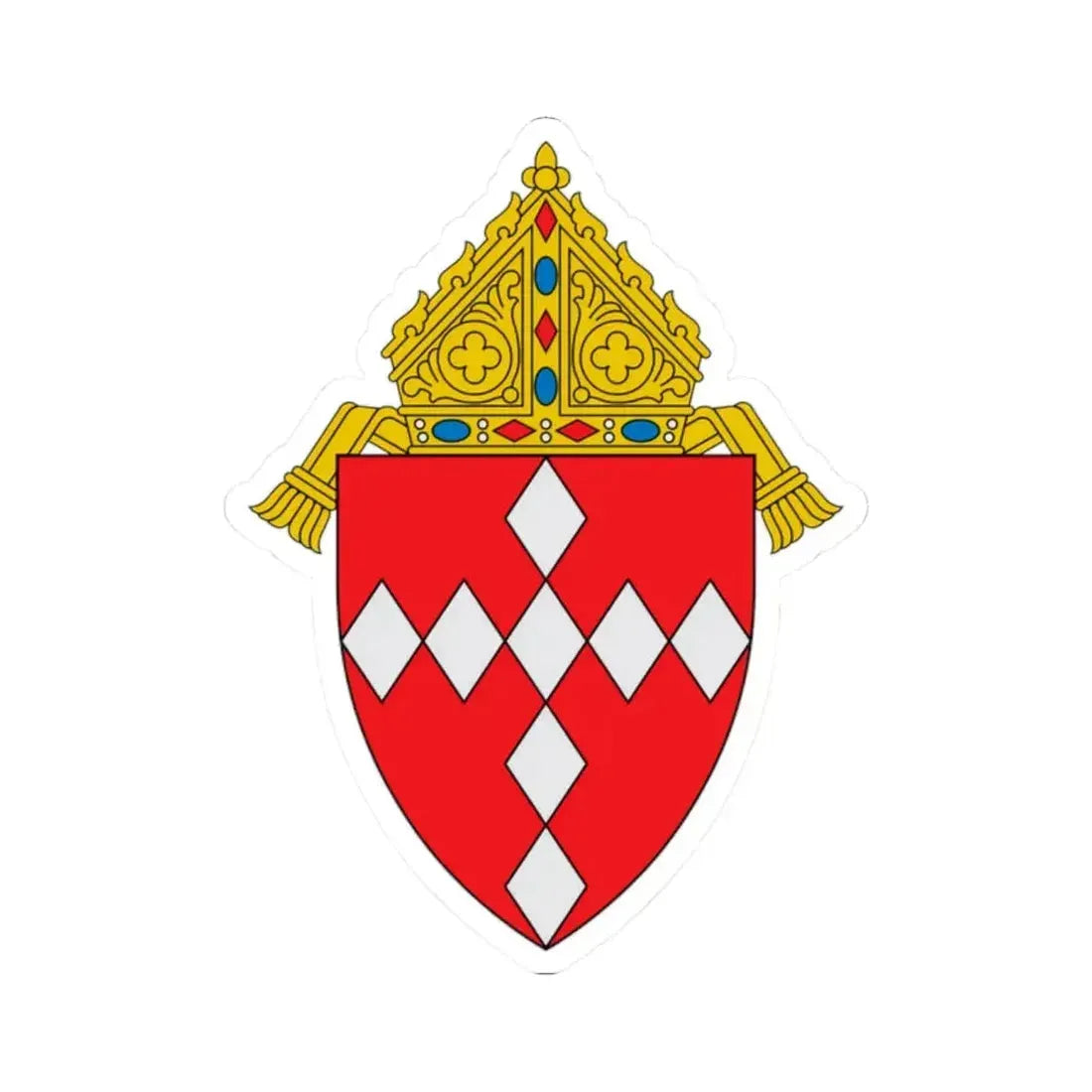 Diocese of Raleigh - STICKER Vinyl Kiss-Cut Decal 2 Inch White - The Sticker Space