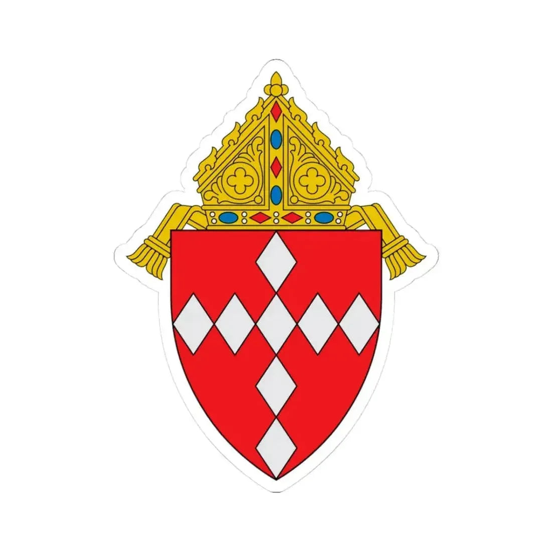 Diocese of Raleigh - STICKER Vinyl Kiss-Cut Decal 3 Inch White - The Sticker Space