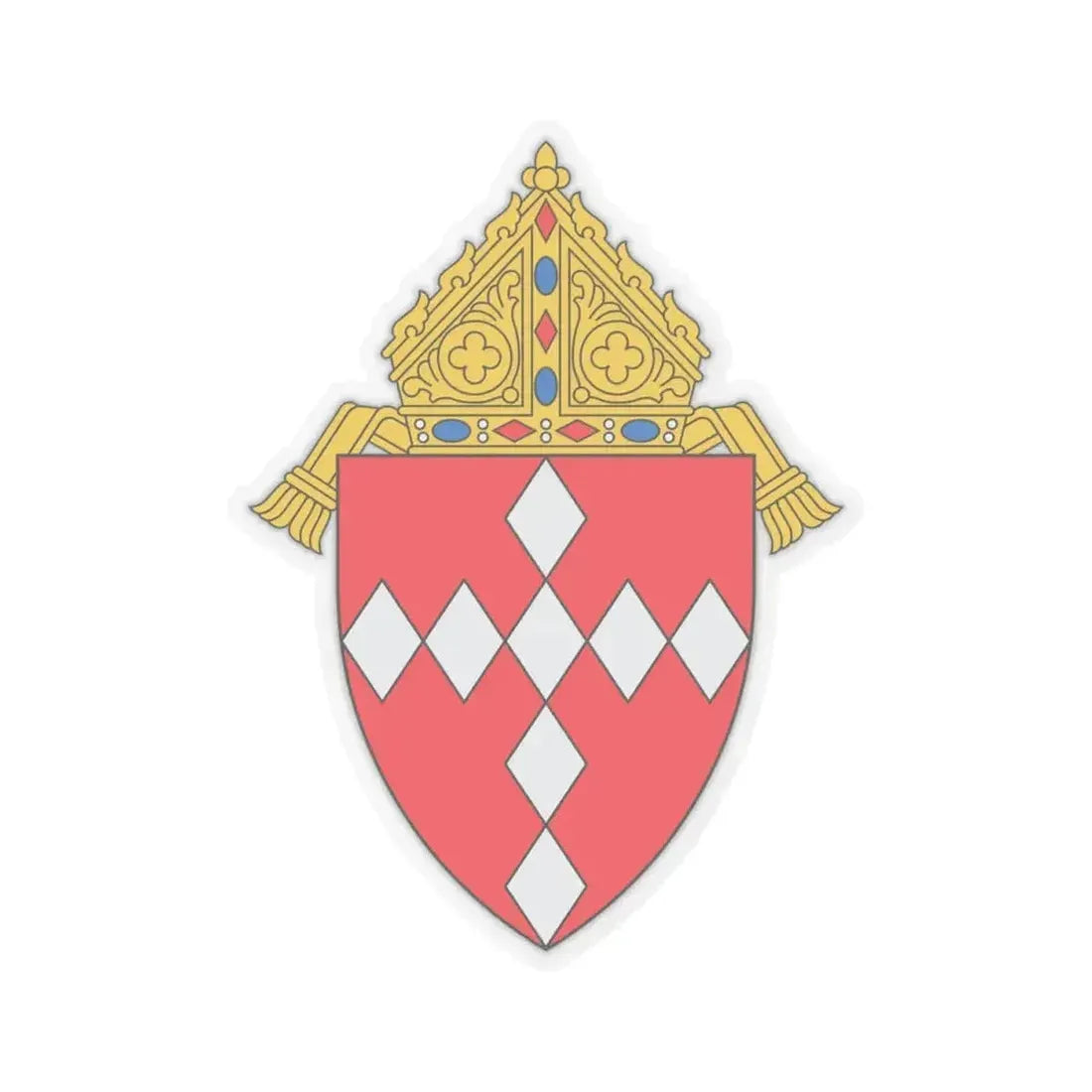 Diocese of Raleigh - STICKER Vinyl Kiss-Cut Decal 4 Inch Transparent - The Sticker Space