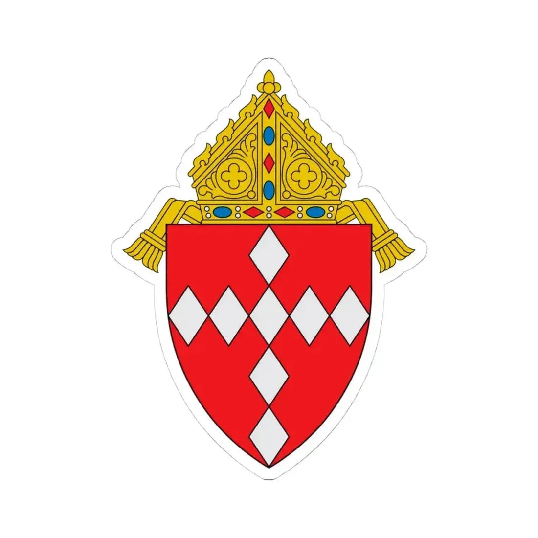 Diocese of Raleigh - STICKER Vinyl Kiss-Cut Decal 4 Inch White - The Sticker Space
