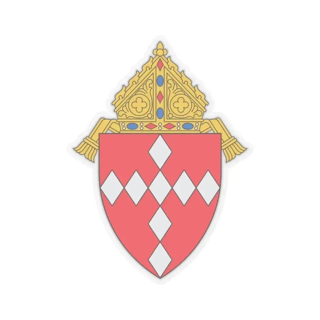 Diocese of Raleigh - STICKER Vinyl Kiss-Cut Decal 6 Inch Transparent - The Sticker Space