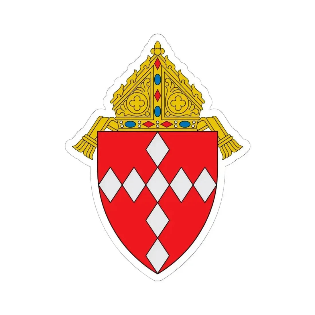 Diocese of Raleigh - STICKER Vinyl Kiss-Cut Decal 6 Inch White - The Sticker Space