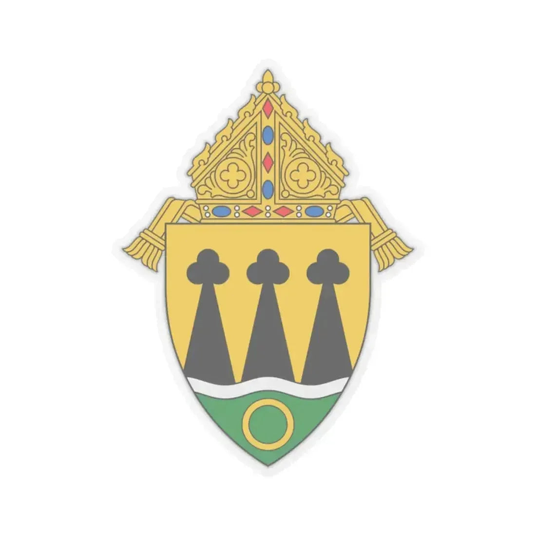 Diocese of Rapid City - STICKER Vinyl Kiss-Cut Decal 2 Inch Transparent - The Sticker Space